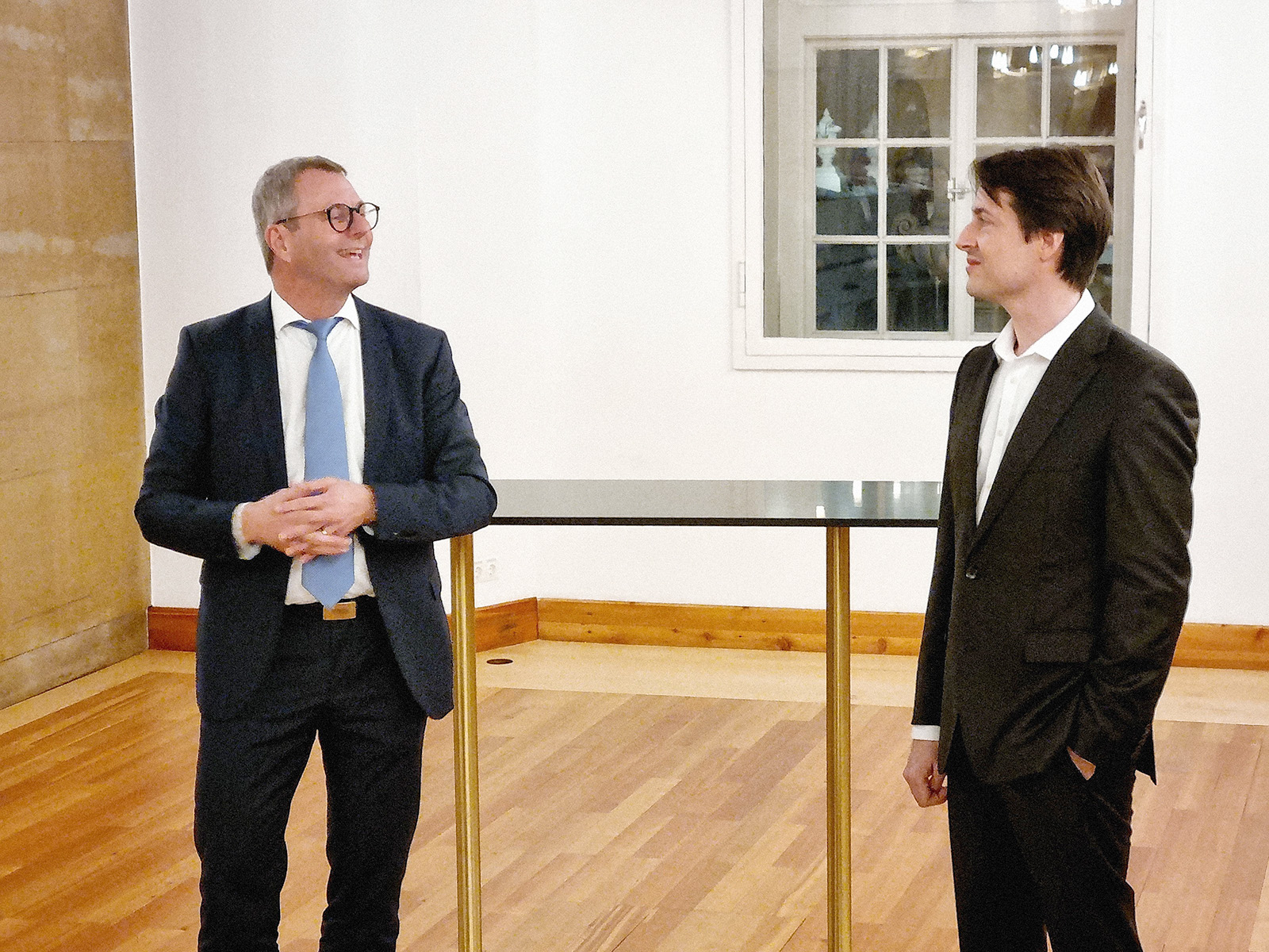 Thomas Heißbauer und Leo McFall begrüßten die Vorarlberger Gäste